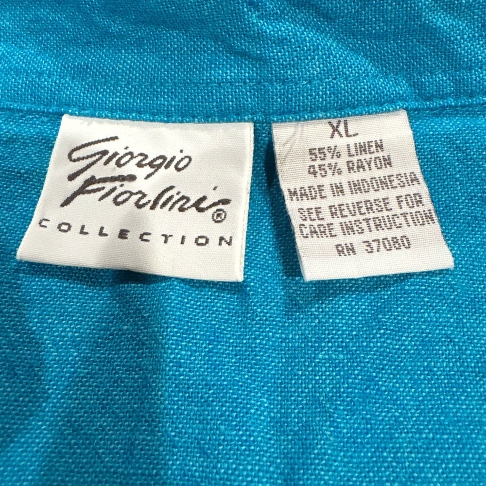 Giorgio Fiorlini long-sleeved top in a vibrant turquoise women’s XL - Picture 7 of 11